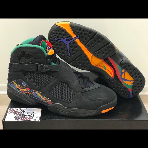 NEW Nike Air Jordan Retro 8 VIII Black Tinker XI V - Picture 2 of 8